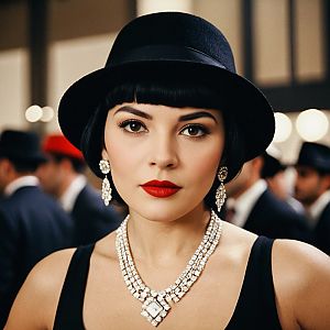 Glamorous 1920s Vintage Woman Portrait