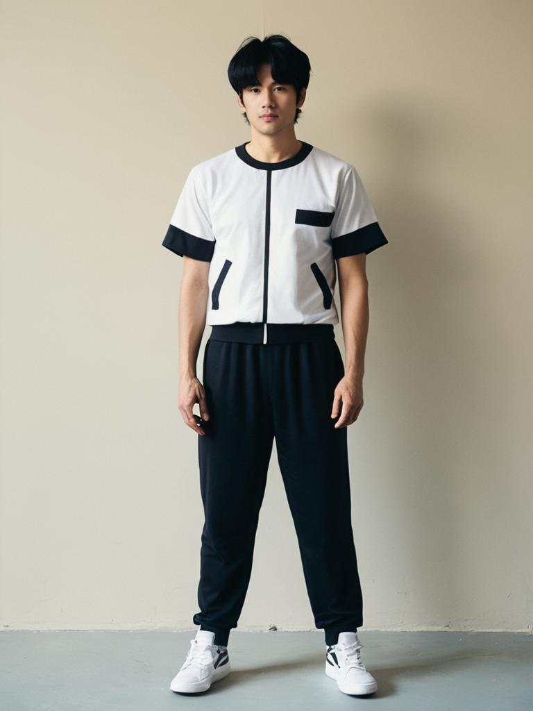 Man Cosplay Wearing TJ Combo Costume Realistic Photo