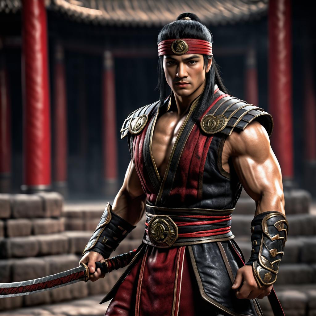 Liu Kang in Dynamic Martial Arts Pose