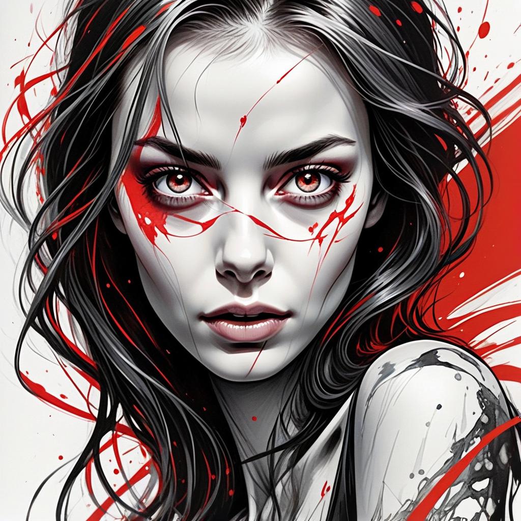 Bold Digital Portrait of a Woman Bold Digital Portrait of a Woman