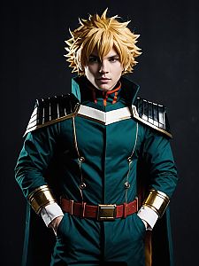Realistic Man Cosplay Wearing My Hero Academia Costume