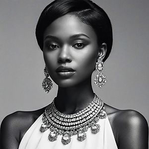 Elegant Black and White Portrait of a Woman