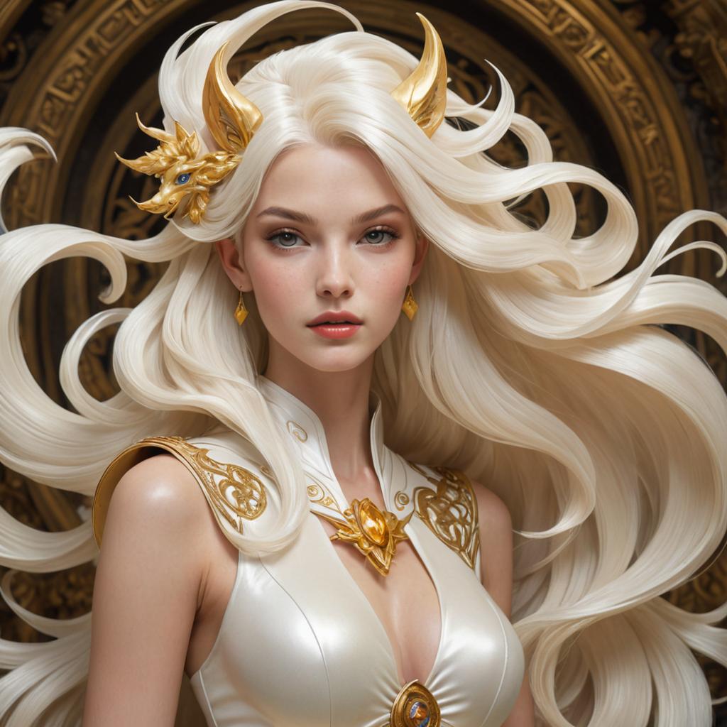 Humanized Ninetales Pokémon Art - Ethereal Woman with Fox Ears