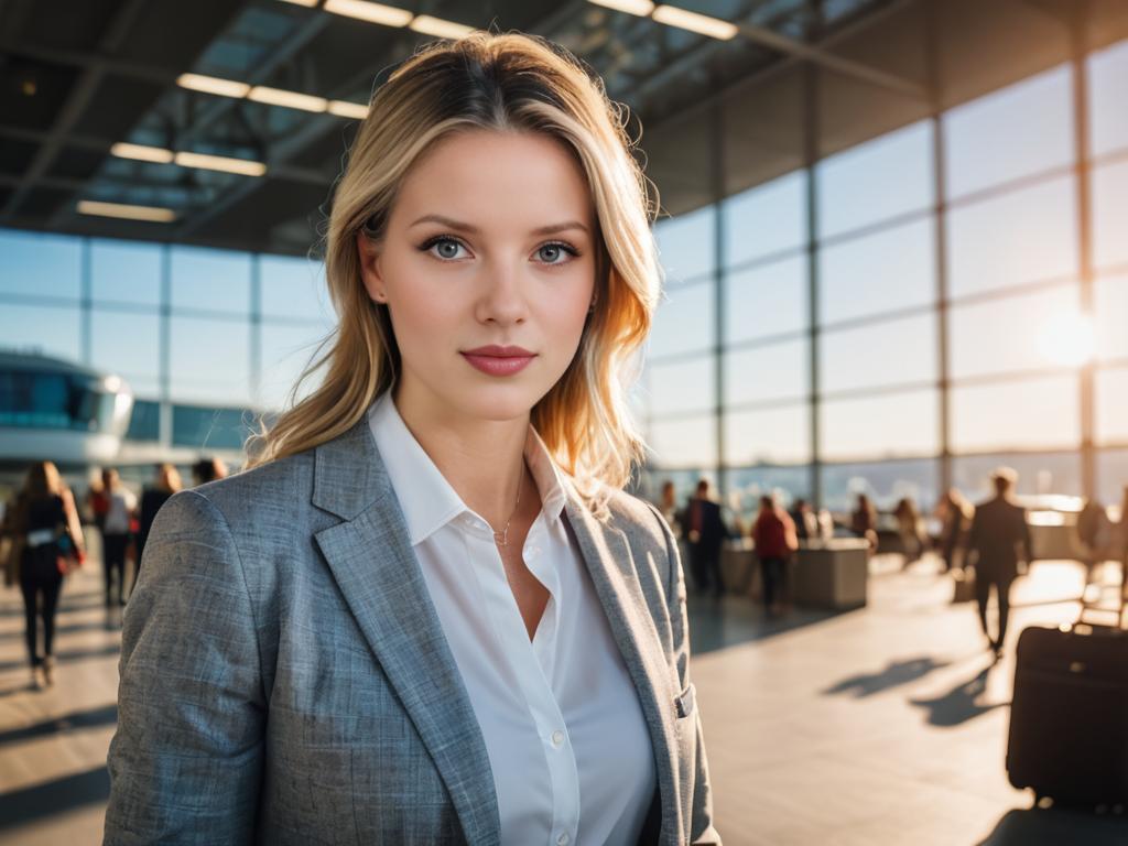 Confident Professional Woman in Airport