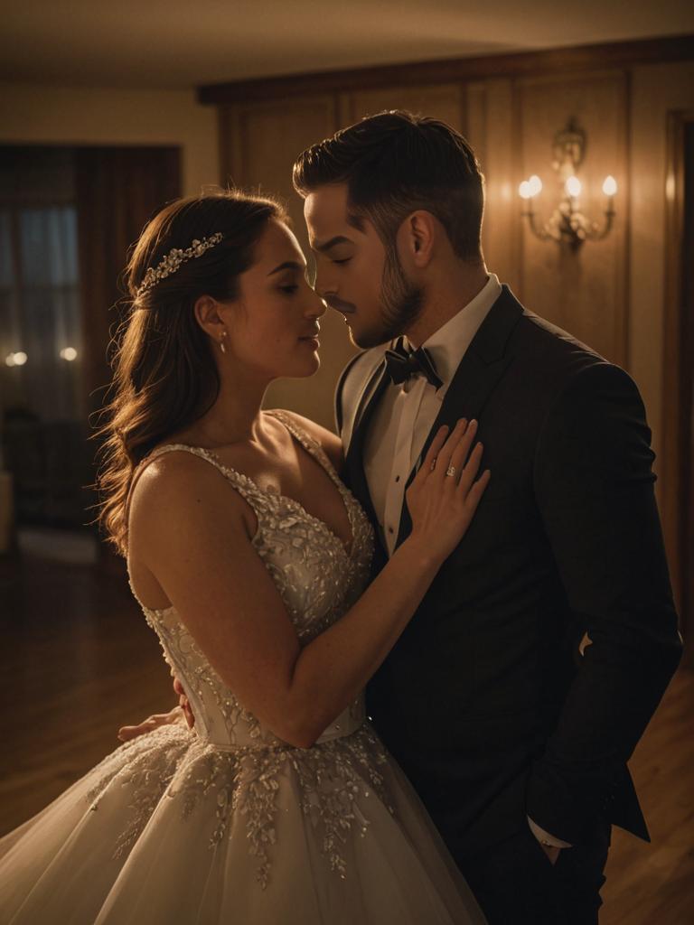 Intimate Couple Portrait in Elegant Attire