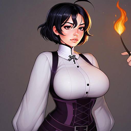 Morgan Female Character Illustration in Fantasy Style