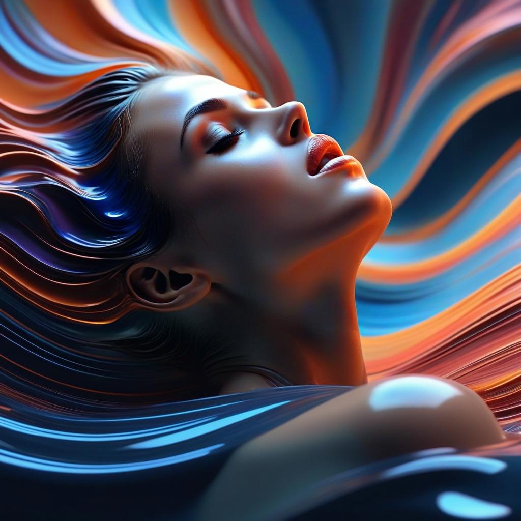 Surreal Digital Portrait of a Woman with Vibrant Hues