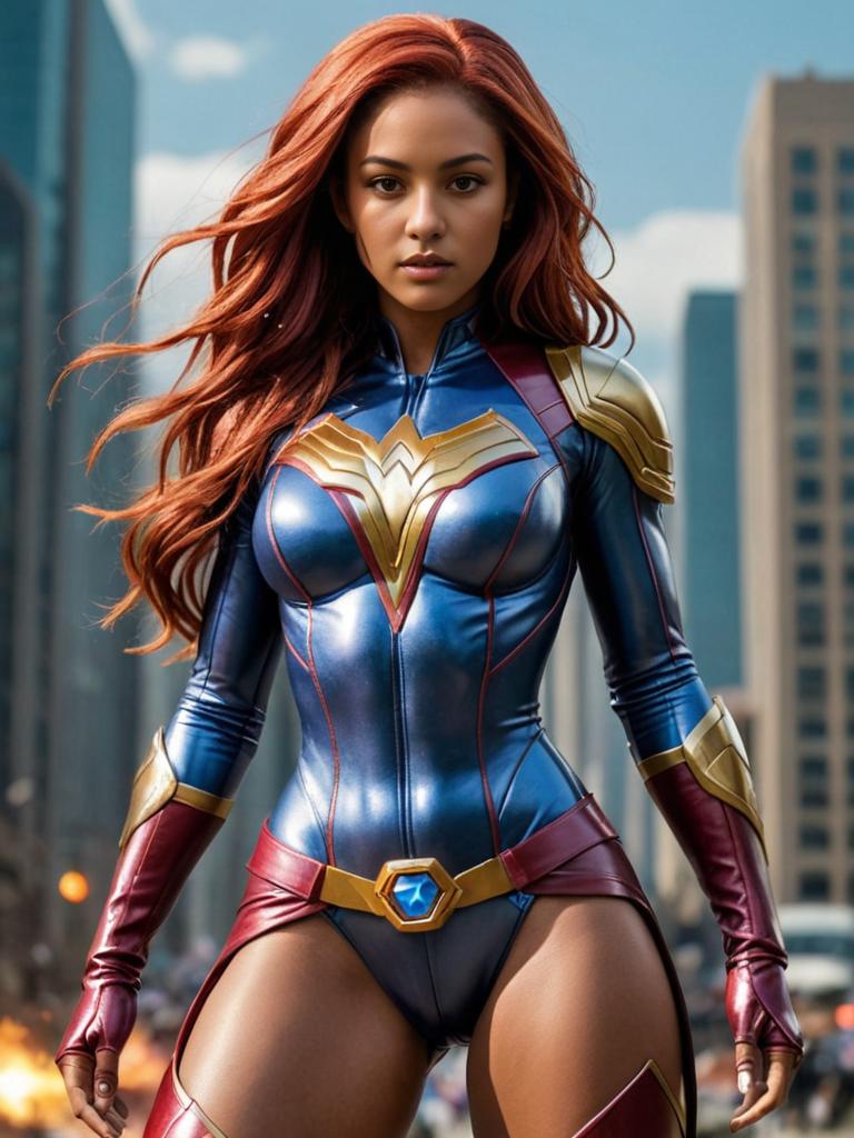 Woman as Starfire in Urban Setting