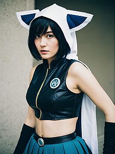 Realistic Mina Costume Cosplay Woman Editorial Photography