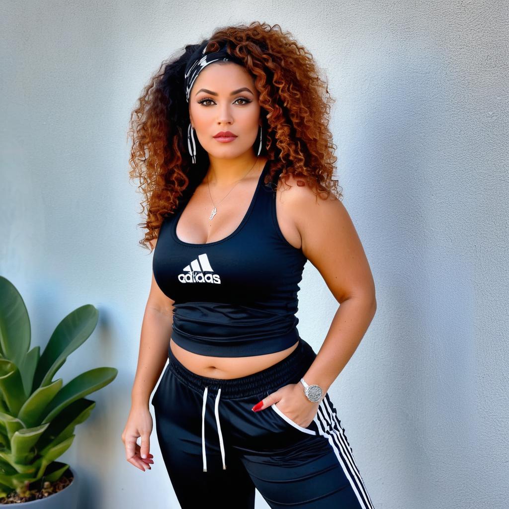 Confident Woman in Stylish Athletic Outfit Confident Woman in Stylish Athletic Outfit