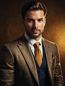 Man in Summer Professional Outfit Photorealistic Fashion Portrait