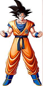 Anime Male Character in Orange Martial Arts Gi