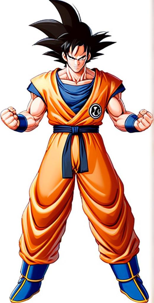 Anime Male Character in Orange Martial Arts Gi
