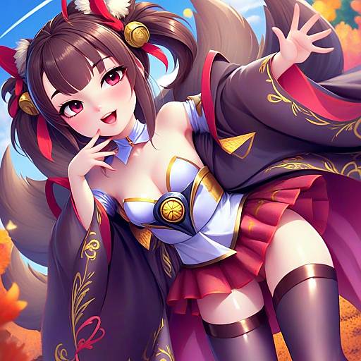 Akagi-chan from Azur Lane Vibrant Anime Illustration
