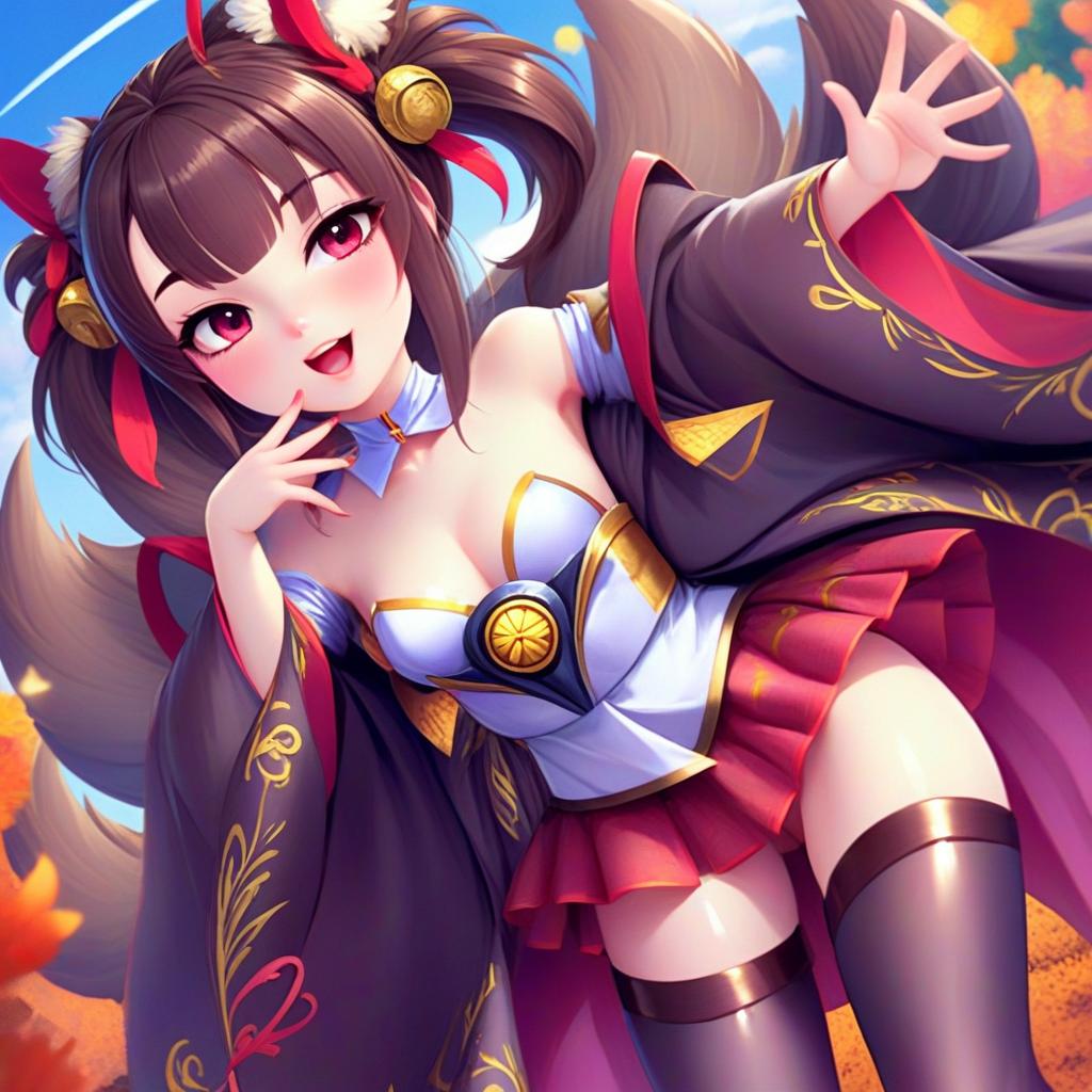 Akagi-chan from Azur Lane Vibrant Anime Illustration