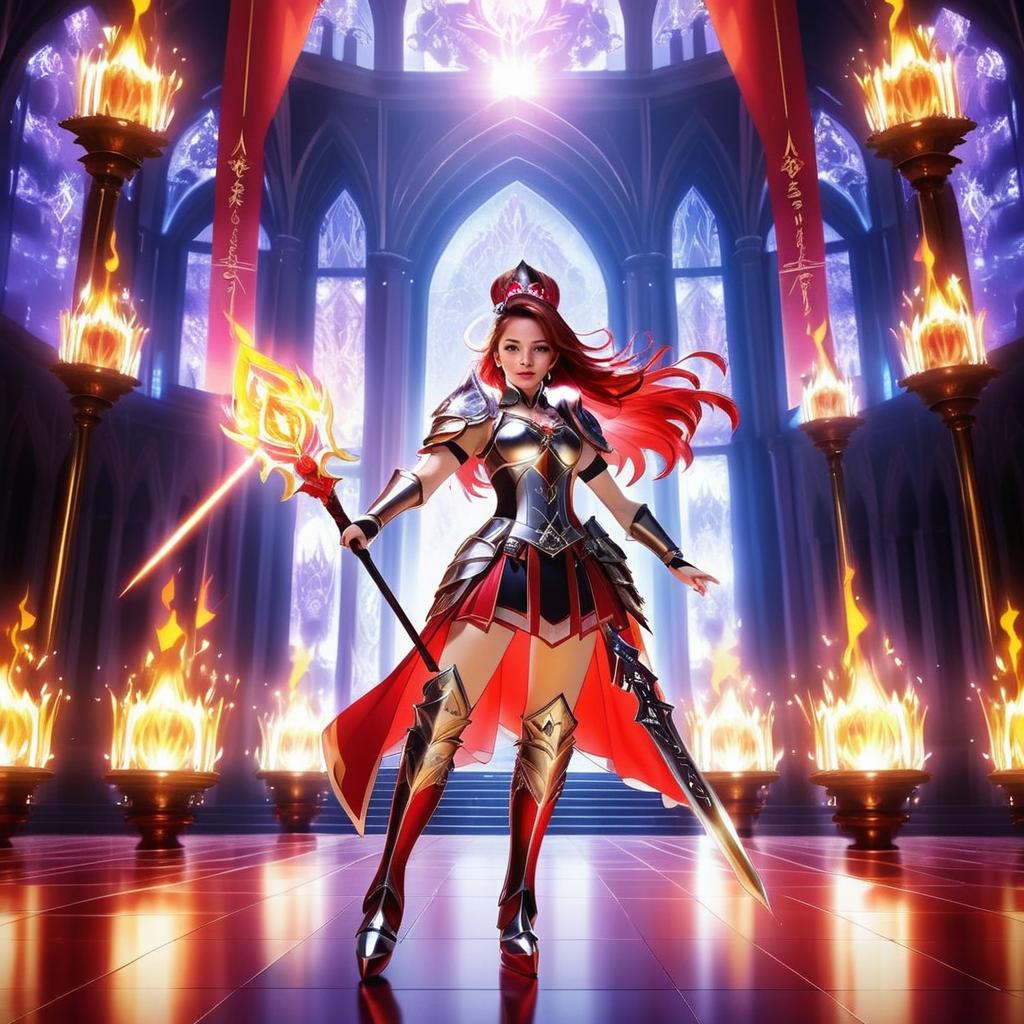 Fierce Woman Warrior in Cathedral Hall Fierce Woman Warrior in Cathedral Hall