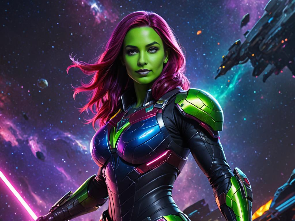 Gamora from Guardians of the Galaxy - Cosmic Art