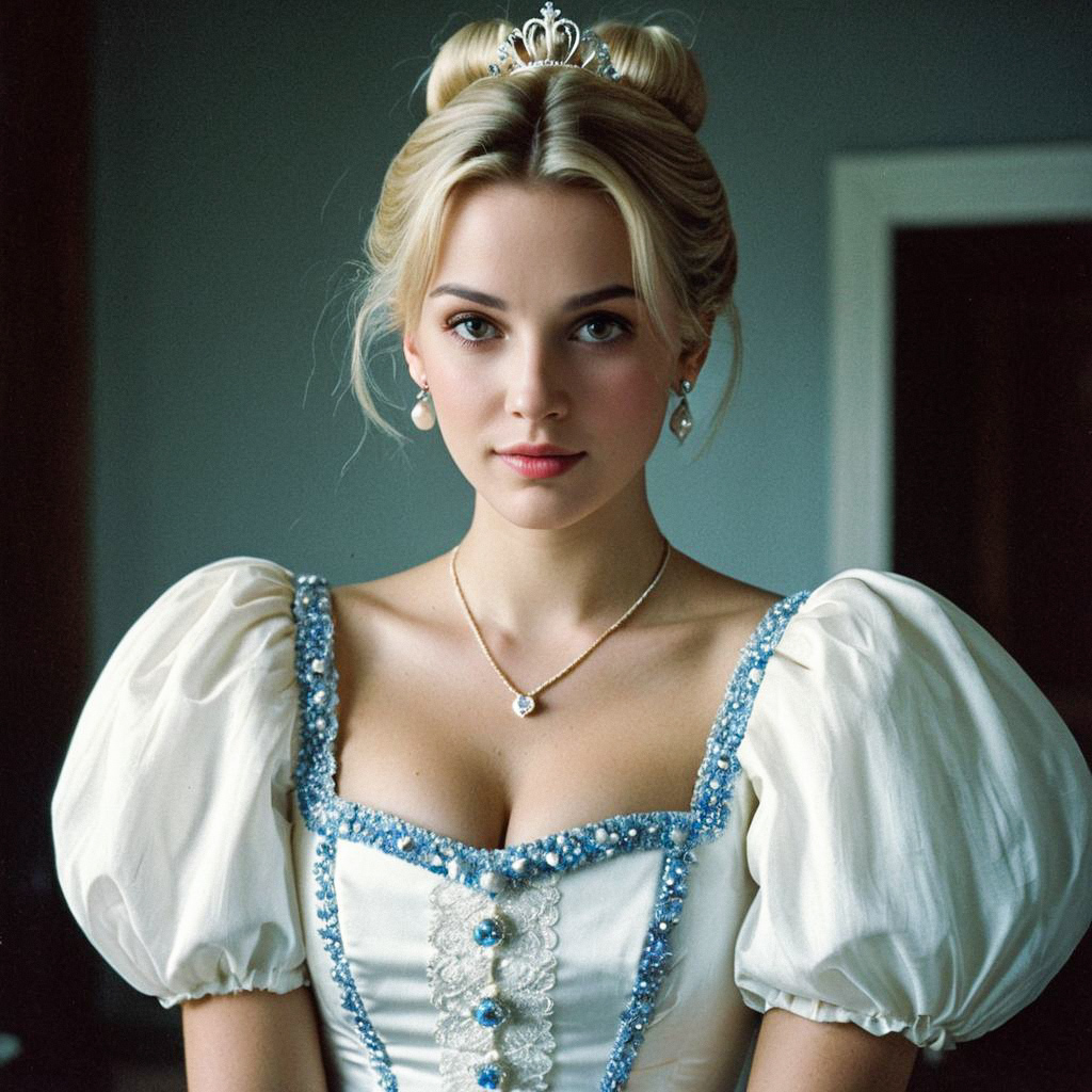 Young Woman in Vintage Gown with Tiara Young Woman in Vintage Gown with Tiara
