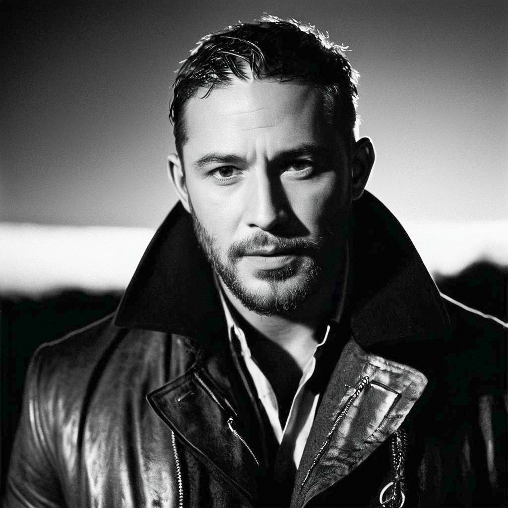 Black and White Portrait of a Rugged Man Black and White Portrait of a Rugged Man