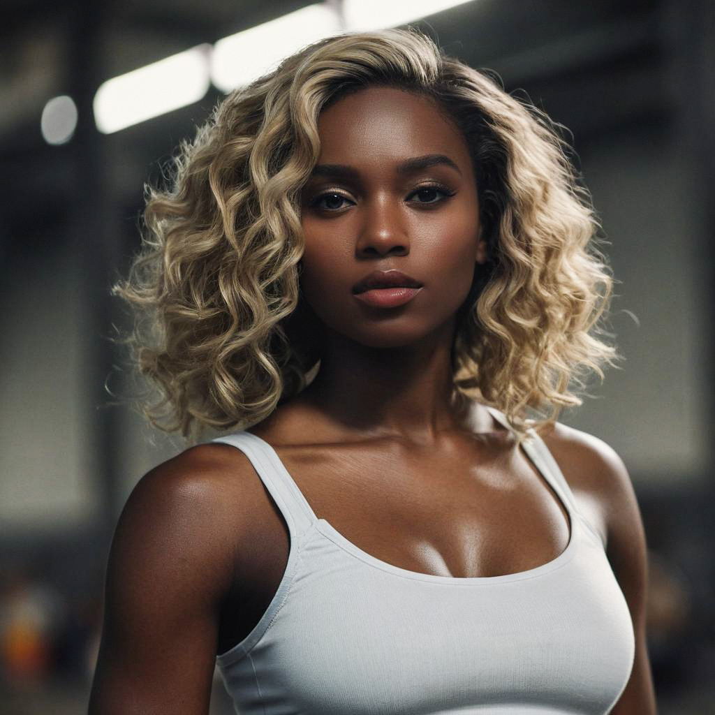 Confident Woman with Intense Gaze