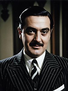 Photorealistic Portrait of Man in Gomez Addams Costume Cinematic Cosplay