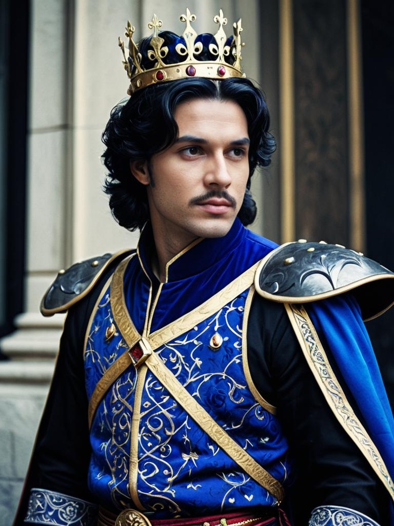 Man in Royal Fantasy Prince Costume - Editorial Fantasy Cosplay Portrait