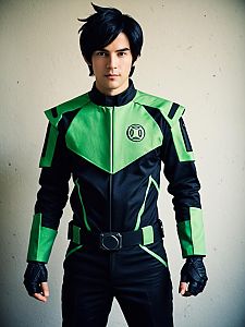 Realistic Ben Tennyson Cosplay Costume Worn by Man
