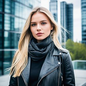 Confident Young Woman in Urban Setting