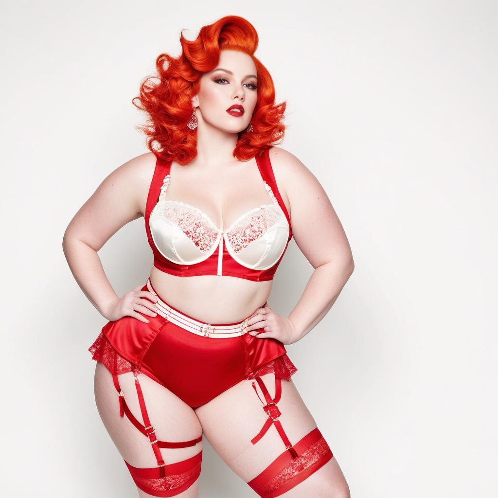 Confident Woman in Retro Lingerie Confident Woman in Retro Lingerie