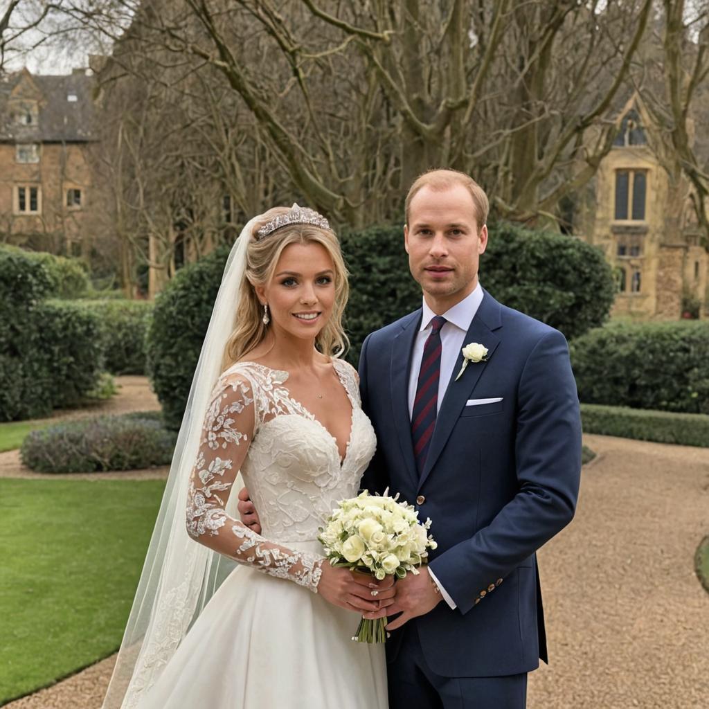 Elegant Close-Up of Bridal Couple