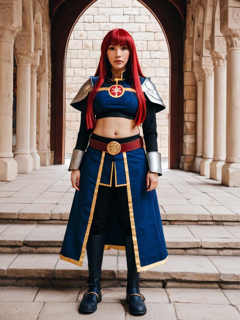 Hapi Fire Emblem Cosplay Woman in Fantasy Medieval Armor