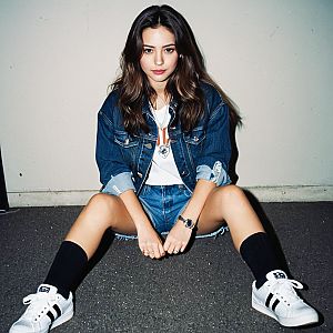Confident Young Woman in Denim Street Style