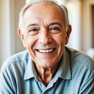 Joyful Elderly Man Portrait