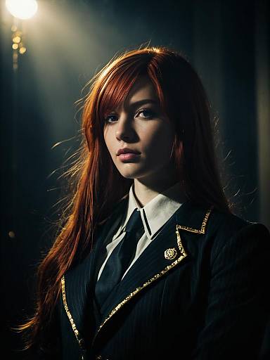 Realistic Grell Sutcliff Costume Cosplay Woman Portrait