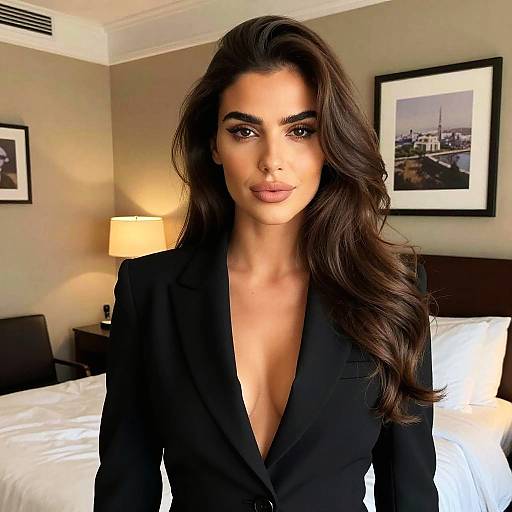 Elegant Woman in Black Blazer for Gen Z Style Fashion Portrait