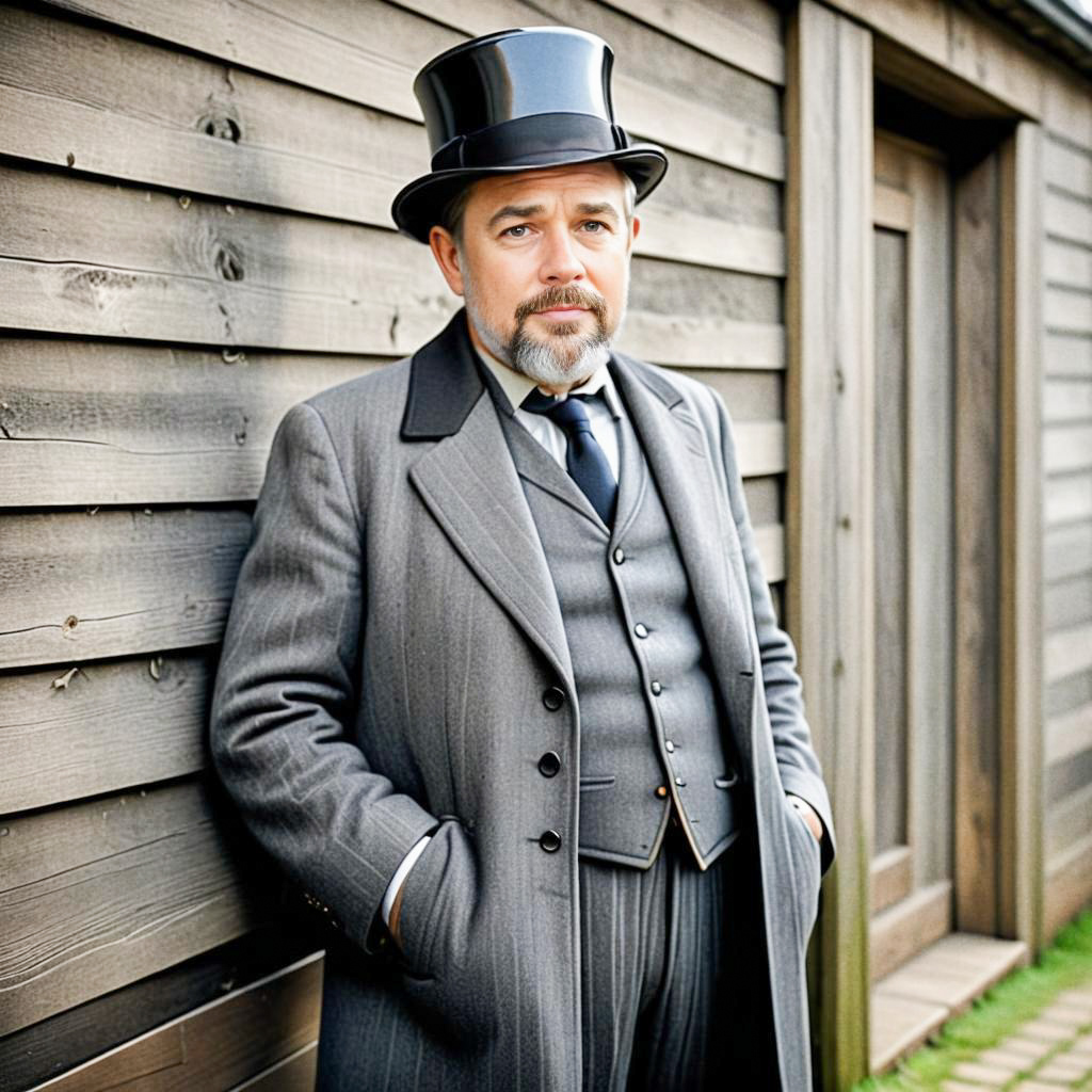 Dapper Victorian Gentleman in Elegant Outfit