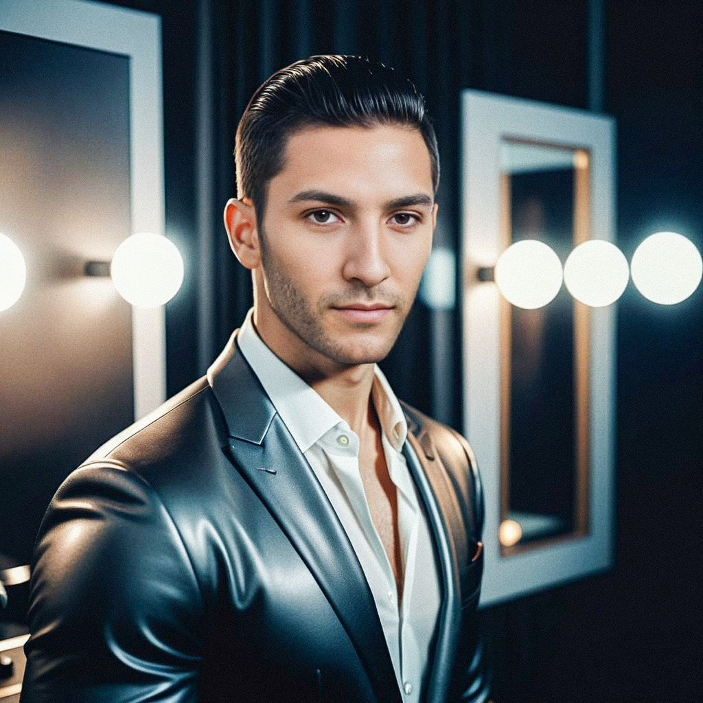 Stylish Man in Sleek Suit Stylish Man in Sleek Suit