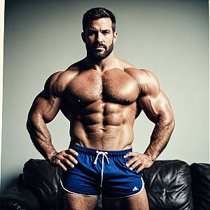 Muscular Man in Athletic Pose