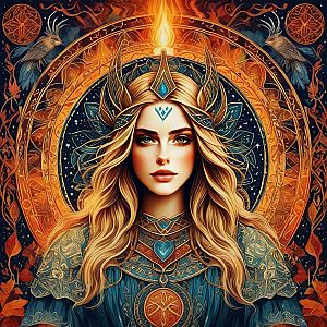 Regal Woman in Fantasy Armor