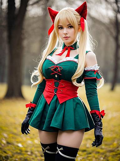 Arisa Shadowverse Cosplay Woman Outdoor Portrait in Detailed Costume