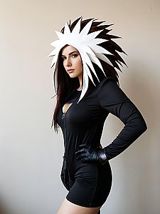 Woman Cosplay Wearing Shade the Echidna Costume Realistic Photo