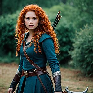 Woman in Medieval Fantasy Costume with Quiver
