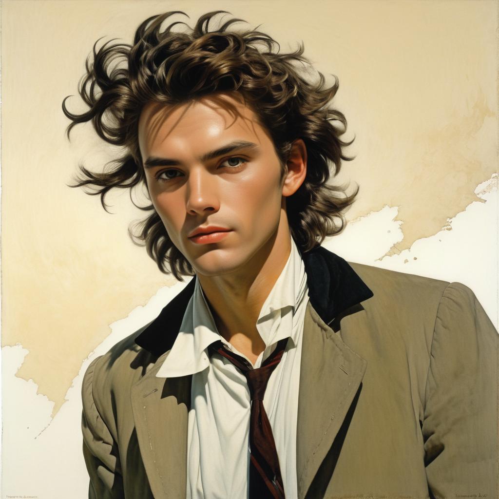 Stylish Young Man in Contemporary Portrait