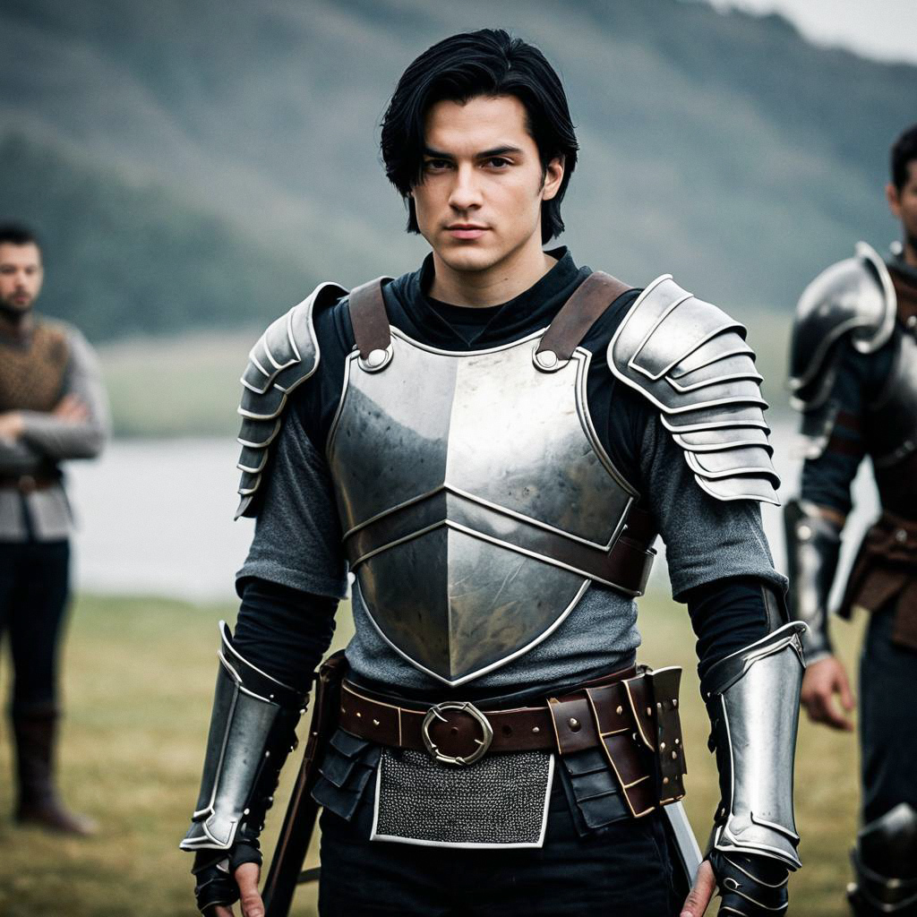 Young Knight in Medieval Armor