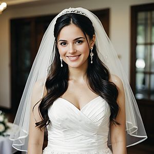 Radiant Bride in Classic Wedding Gown