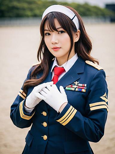 Ashigara Kai Ni Kantai Collection Cosplay Woman in Military Uniform