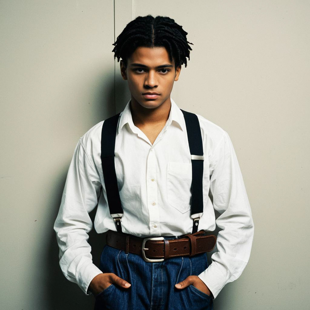 Confident Young Man in Vintage Style Confident Young Man in Vintage Style