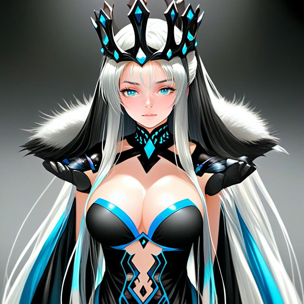 Morgan le Fay Queen of Winter Fate Anime Fantasy Art