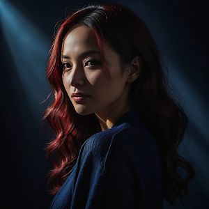 Portrait of a Woman with Red Hair