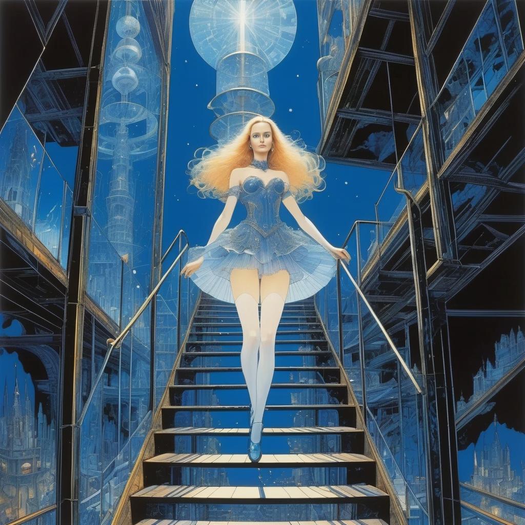 Futuristic Ballet in a Starry Sky